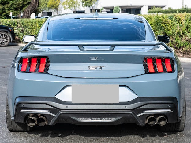 2024-UP FORD MUSTANG S650 | CARBON FIBER REAR TAIL LIGHT TRIM BEZEL COVERS PAIR