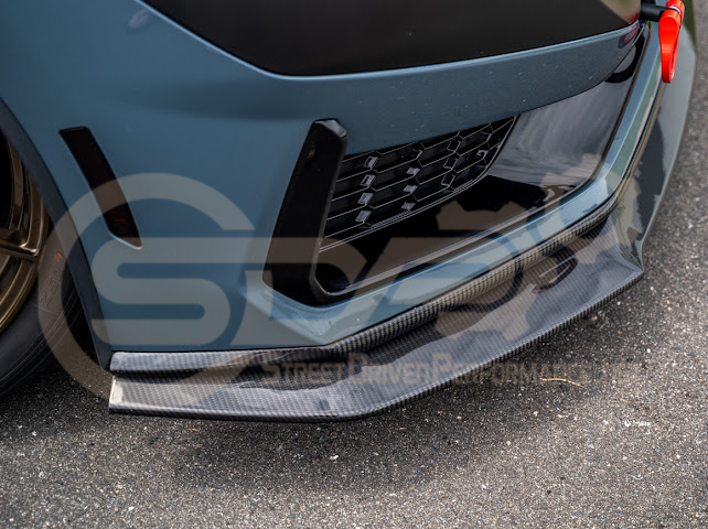 2024-Up Ford Mustang S650 | Dark Horse Factory Style CARBON FIBER Front Bumper Lip Splitter Ground Effects