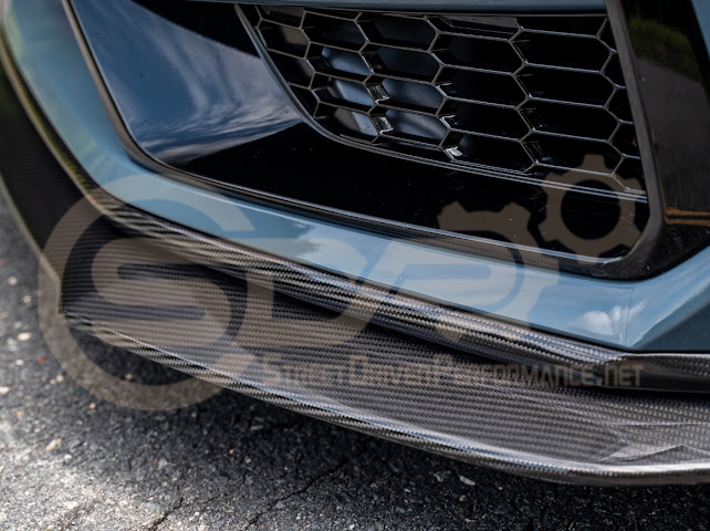 2024-Up Ford Mustang S650 | Dark Horse Factory Style CARBON FIBER Front Bumper Lip Splitter Ground Effects