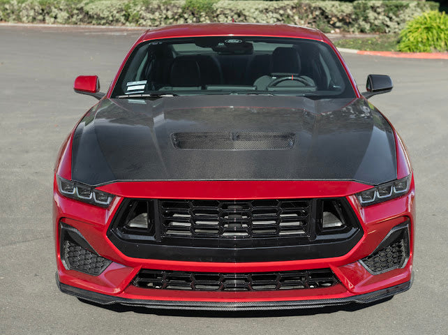 2024+ FORD MUSTANG S650 | CARBON FIBER FRONT GRILLE INSERT REPLACEMENT UPPER & LOWER