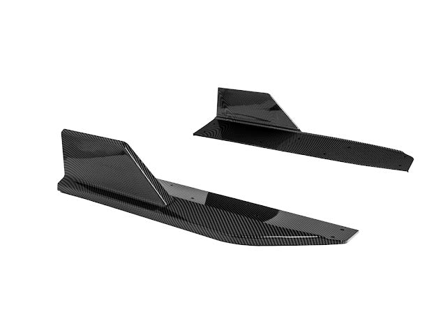 2024-UP FORD MUSTANG S650 | GT350R PERFORMANCE STYLE CARBON FIBER SIDE SKIRTS EXTENSION ROCKER PANELS GROUND EFFECTS