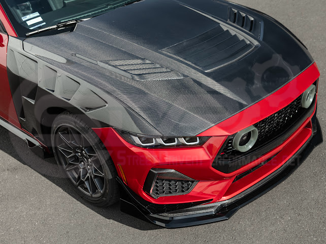 2024-UP FORD MUSTANG ECOBOOST & GT | GTV STYLE FRONT UPPER GRILLE LED AIR INTAKES