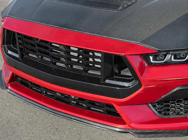 2024+ FORD MUSTANG S650 | CARBON FIBER FRONT GRILLE INSERT REPLACEMENT UPPER & LOWER