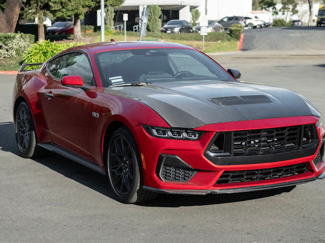 2024+ FORD MUSTANG S650 | CARBON FIBER FRONT GRILLE INSERT REPLACEMENT UPPER & LOWER