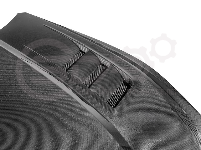 2024-Up Ford Mustang S650 | Terminator Style CARBON FIBER Front Vented Hood