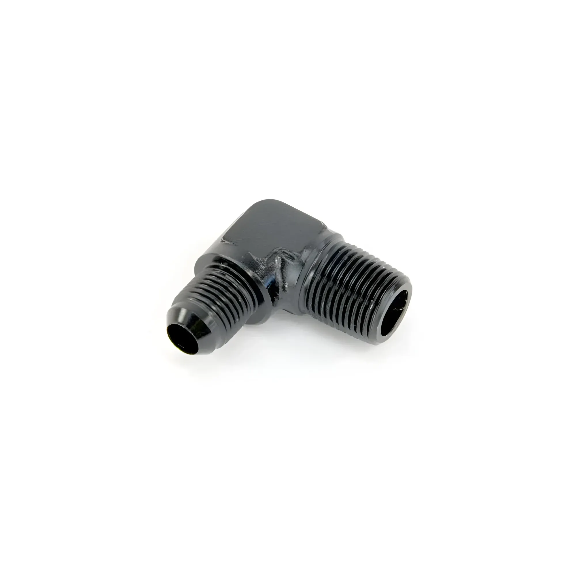 Nitrous Outlet 3/8" NPT x 6AN 90 Degree Fitting - Male/Male (BLACK)