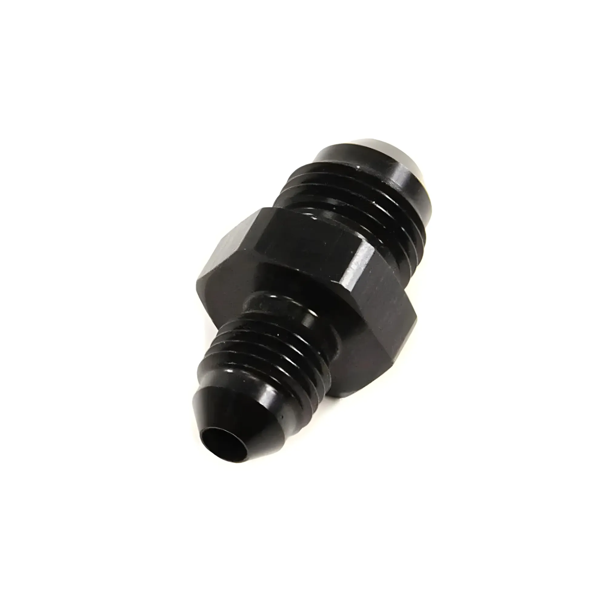 Nitrous Outlet 6AN x 4AN Union Reducer Fitting - Male/Male (BLACK)