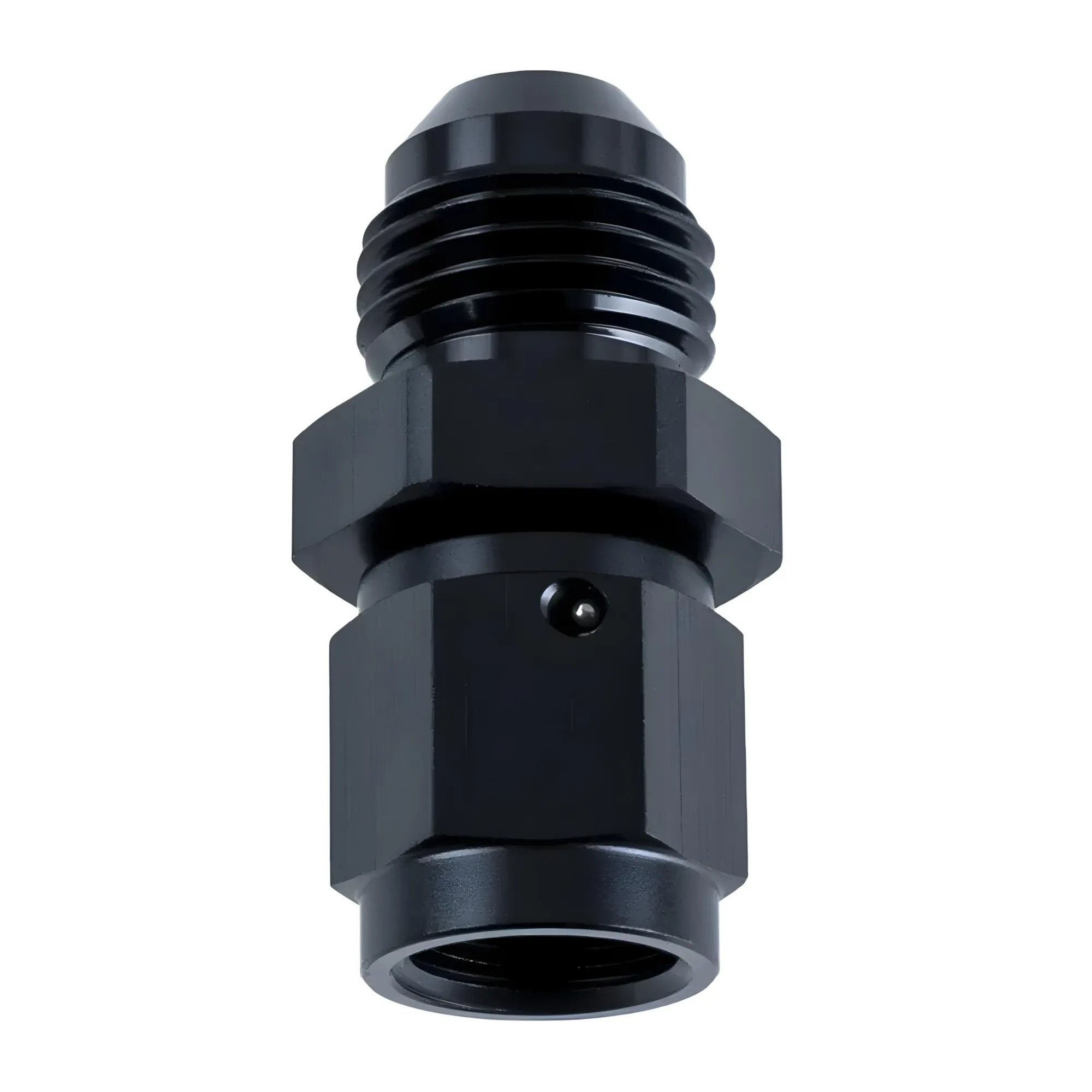 Nitrous Outlet 4AN Swivel x 6AN  Expander Straight Fitting - Female/Male (BLACK)