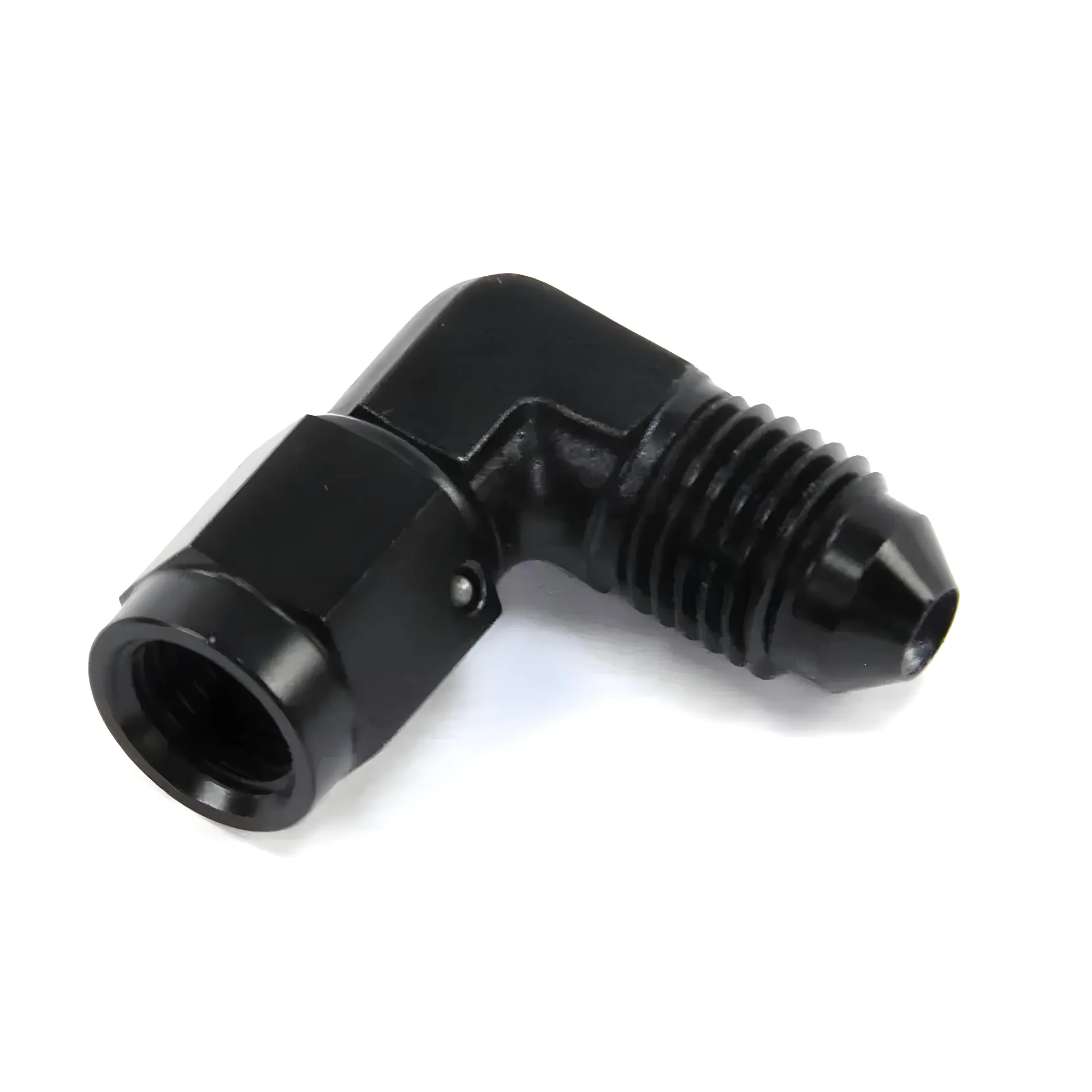 Nitrous Outlet 3AN Swivel x 4AN 90 Degree Fitting - Female/Male (BLACK)