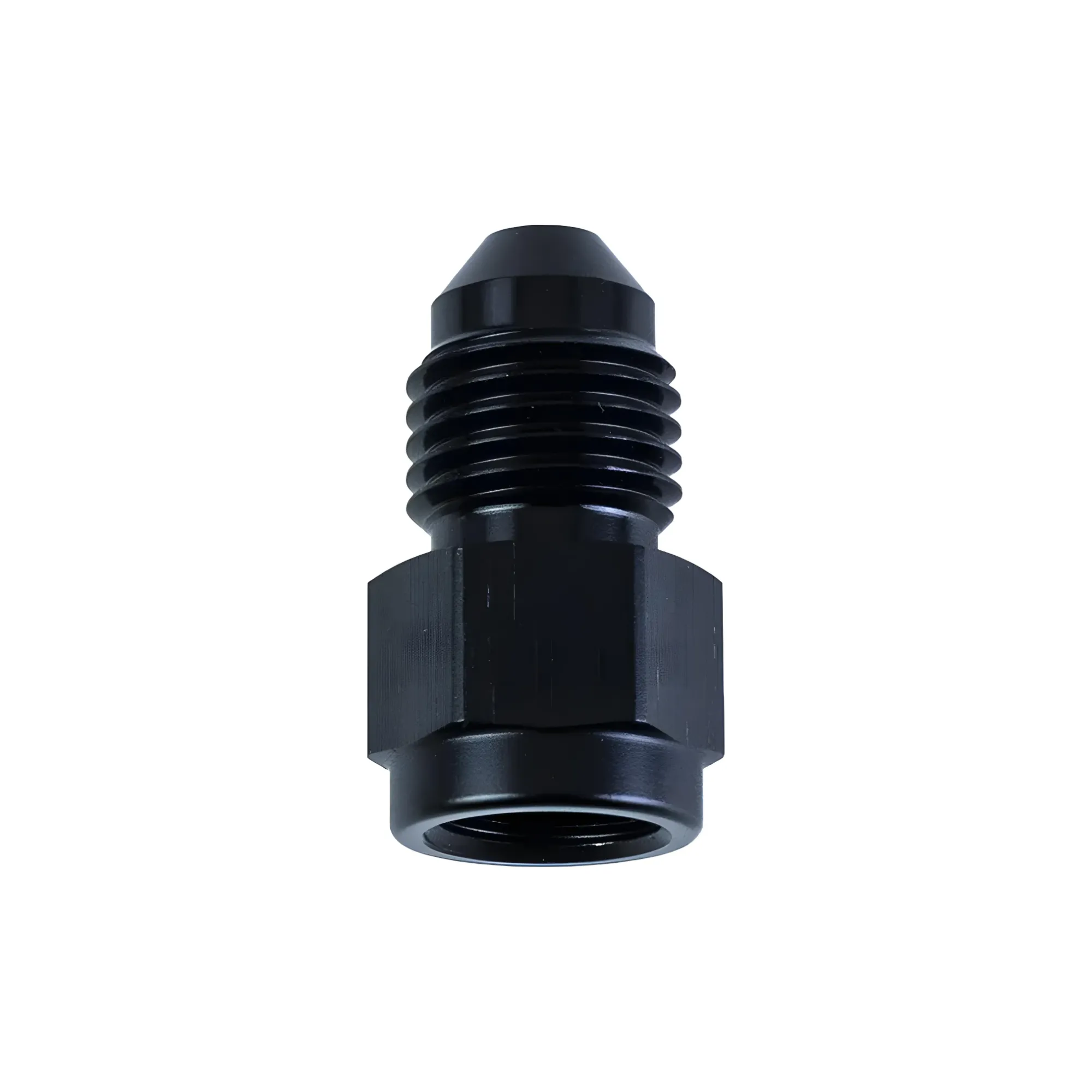 Nitrous Outlet 3AN to 4AN Straight Expander Fitting - (Black)