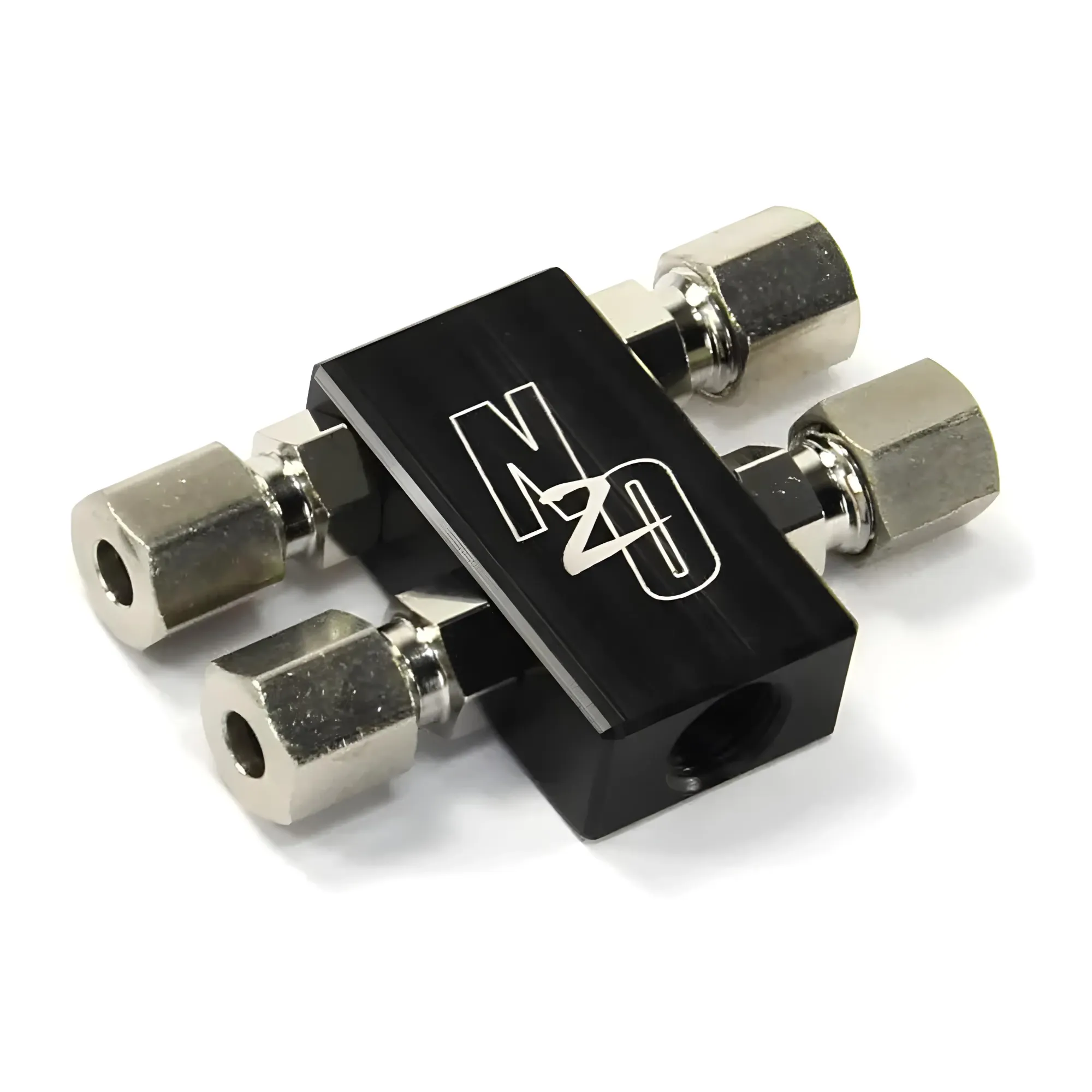 Nitrous Outlet Compact 1 In 4 Out Distribution Block with compression fittings - 1/8