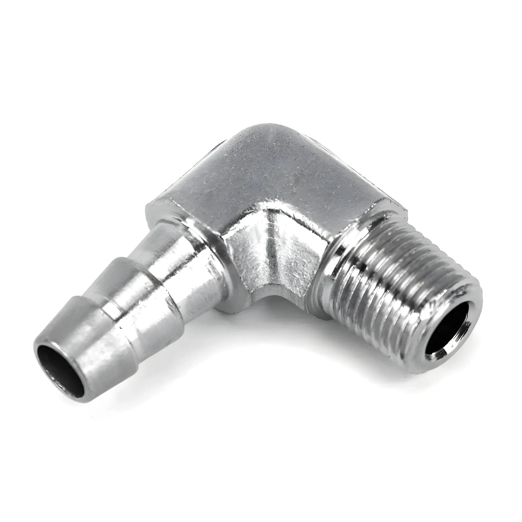 Nitrous Outlet 1/8" NPT x 5/16" 90 Degree Hose Barb Fitting - Male/Male