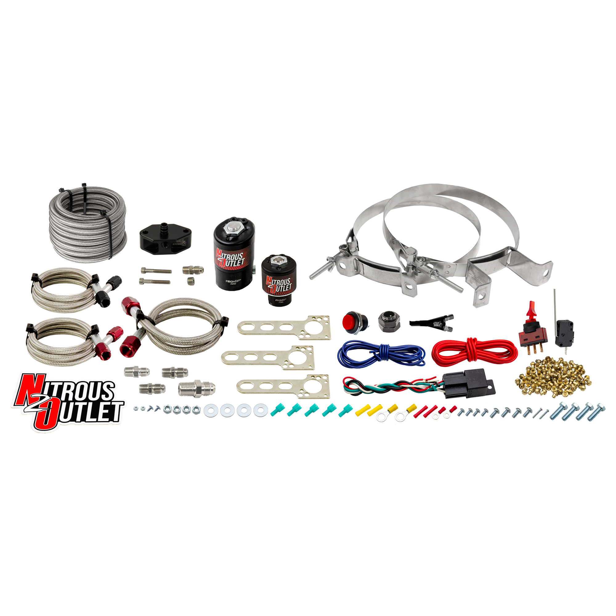 Nitrous Outlet Ford 1999-2004 Mustang 4.6L 2V, Cobra 4.6L 4V, Lightning 5.4L 2V EFI Single Nozzle System - Gas/E85 (5-55ps...