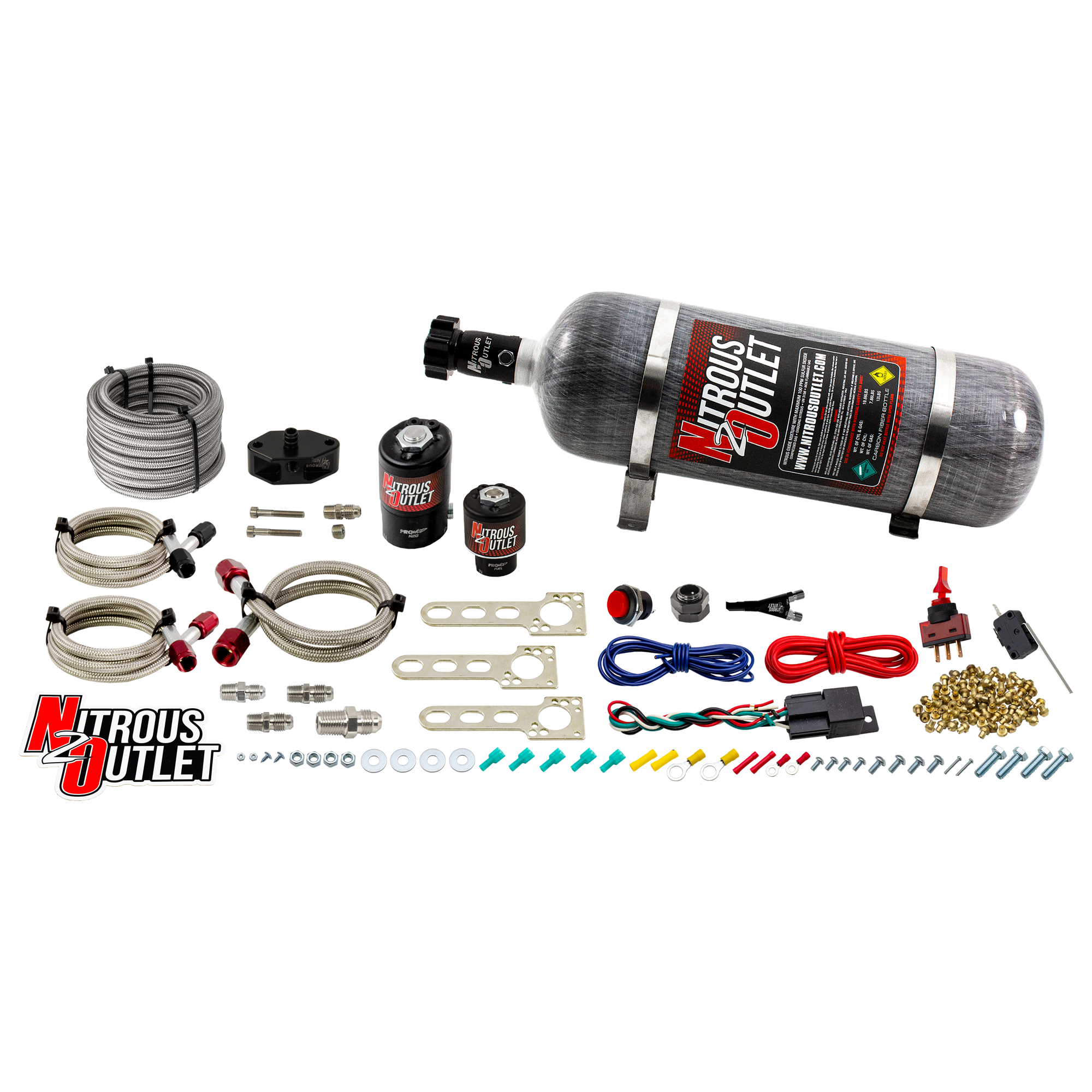 Nitrous Outlet Ford 1999-2004 Mustang 4.6L 2V, Cobra 4.6L 4V, Lightning 5.4L 2V EFI Single Nozzle System - Gas/E85 (5-55ps...