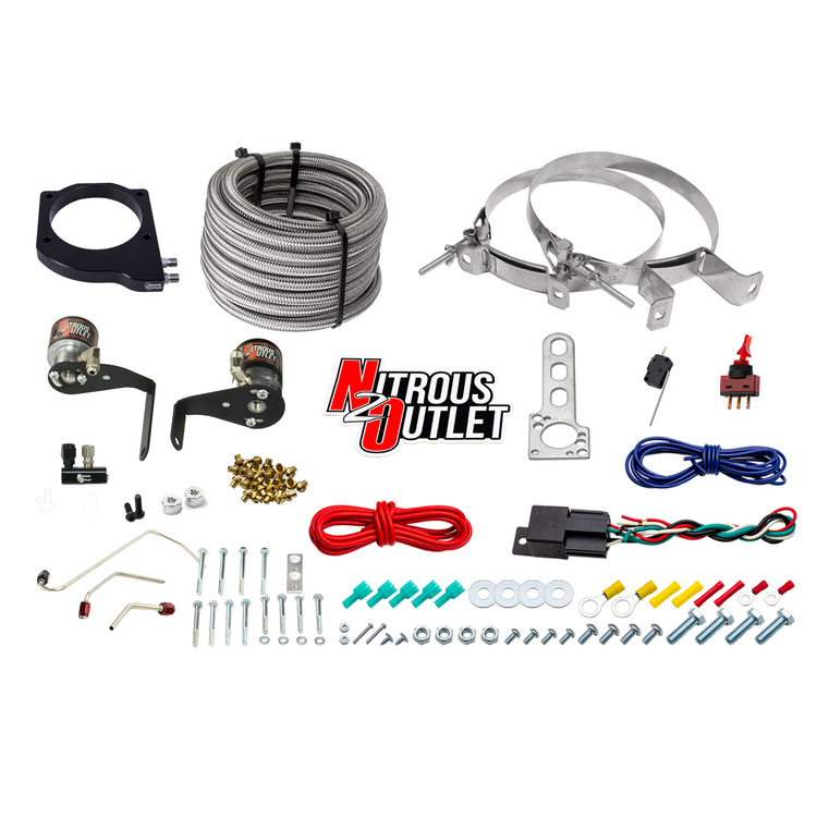 Nitrous Outlet GM 102mm Fast Intake Hard-line Plate System - Factory Fuel Rails/ Fuel Hard-line Requires Fabrication/2006-...