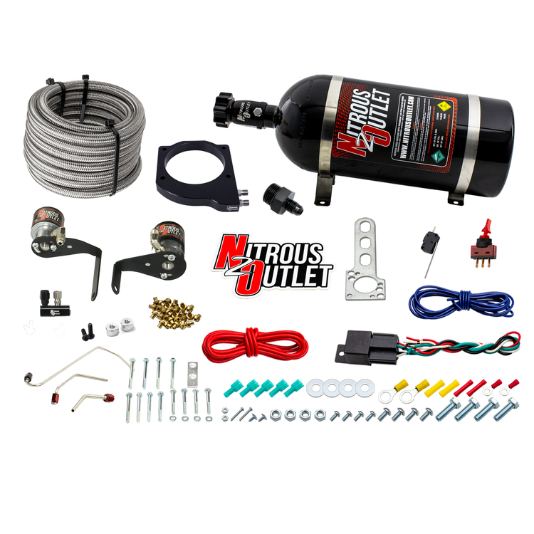 Nitrous Outlet GM 102mm Fast Intake Hard-line Plate System  - Factory Fuel Rails/ Fuel Hard-line Requires Fabrication/2006...