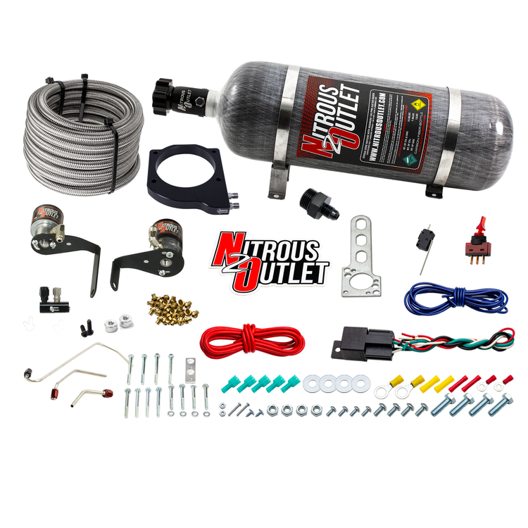 Nitrous Outlet GM 102mm Fast Intake Hard-line Plate System  - Factory Fuel Rails/ Fuel Hard-line Requires Fabrication/2006...