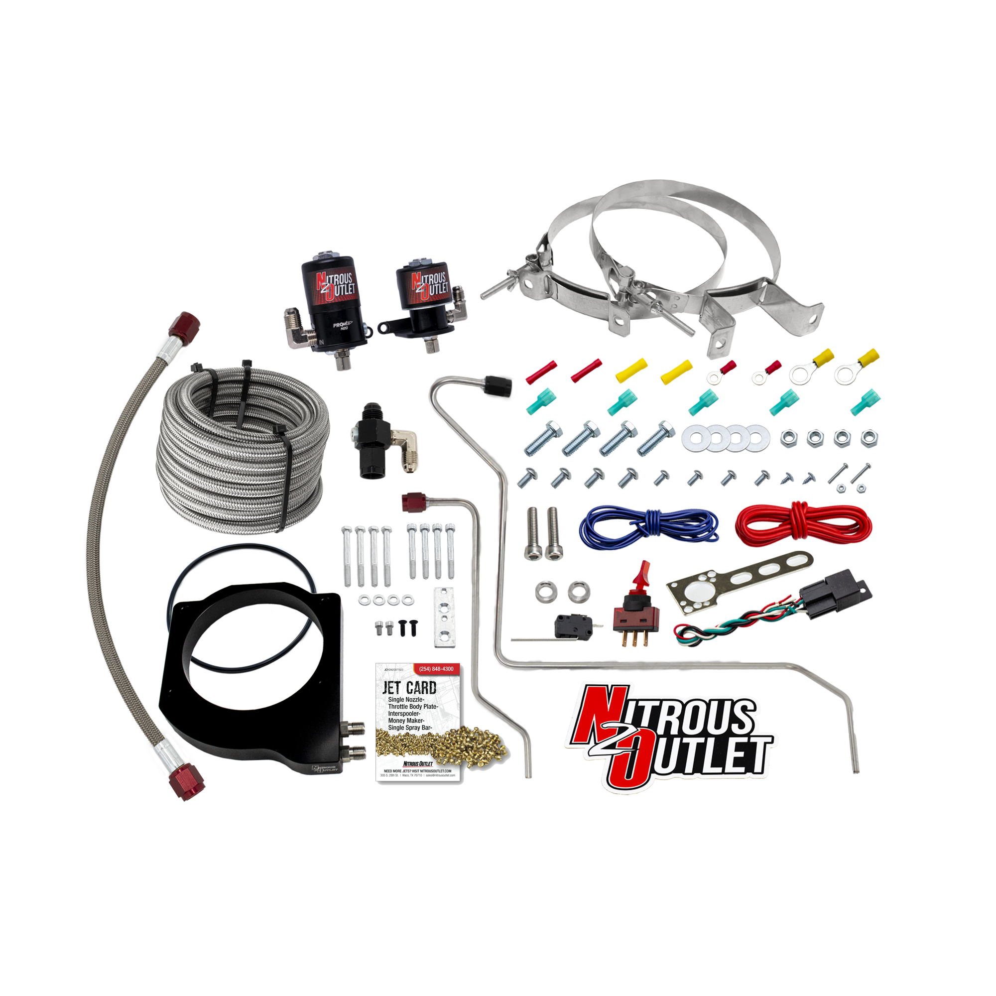 Nitrous Outlet GM 102mm Texas Speed Titan LR-T, SR-1, SR-3, SR-7 Intake Hard-line Plate System - Gas/E85 (5-55psi)(50-200H...