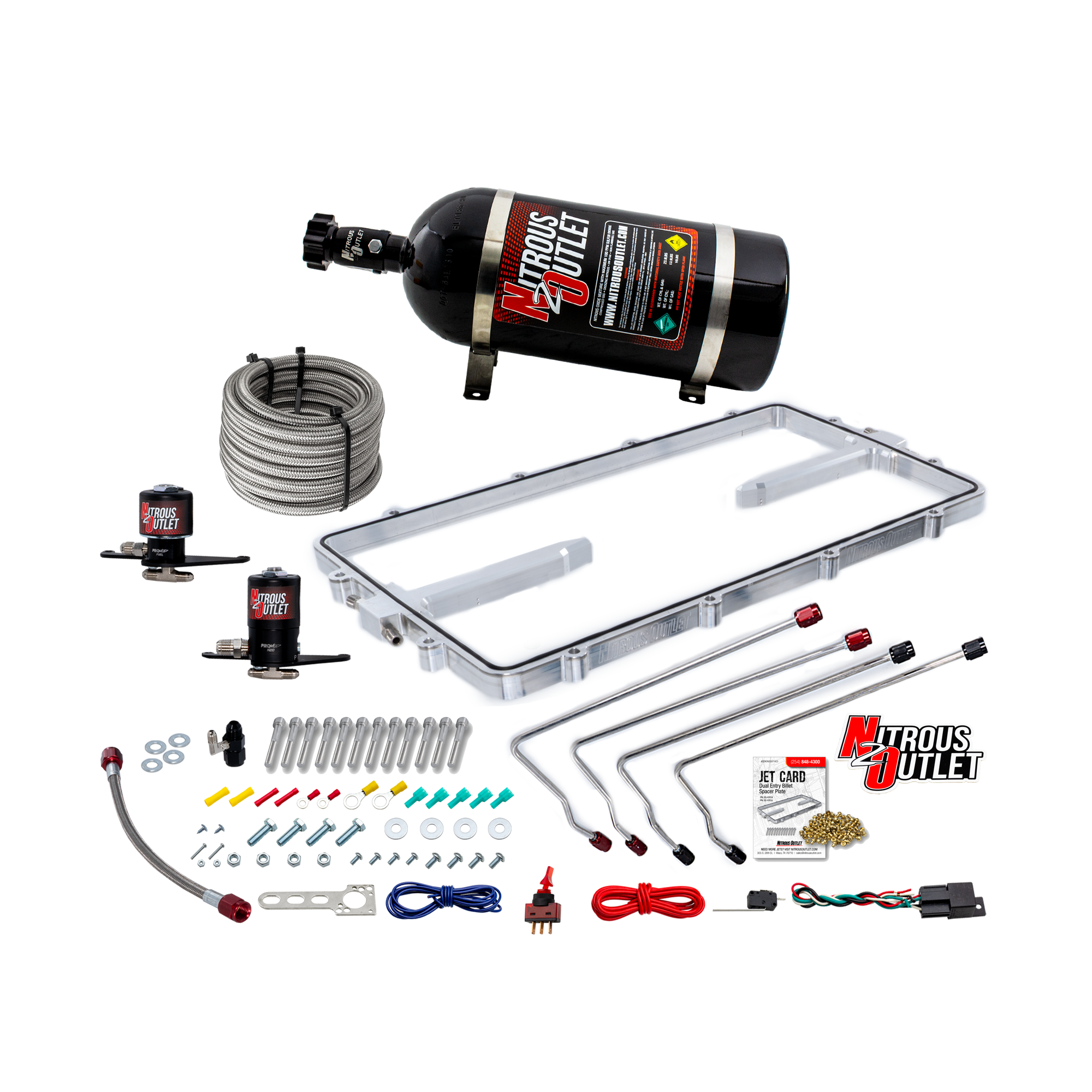 Nitrous Outlet GM 102mm Texas Speed Titan LR-T, SR-1, SR-3, SR-7 Intake Hard-Line Spacer Plate System -Gas/E85 (5-55psi)(5...
