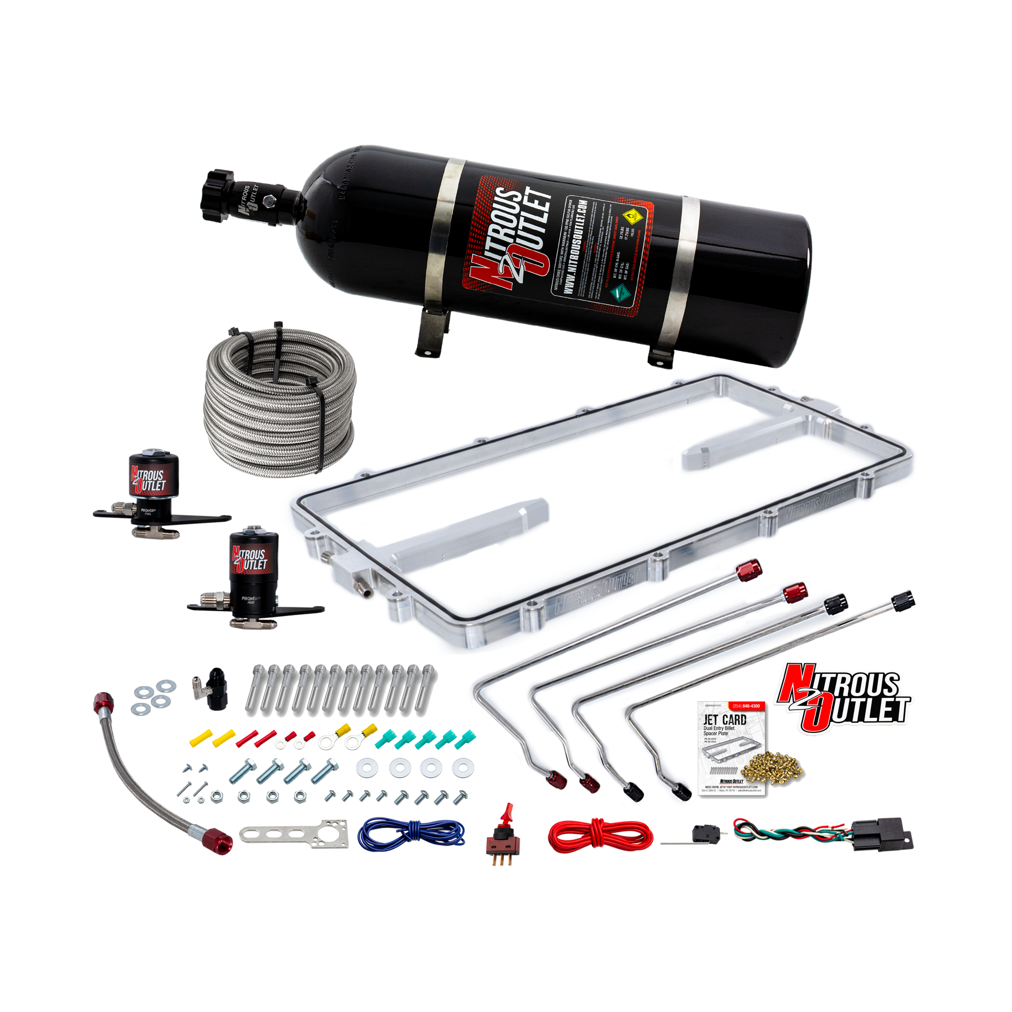 Nitrous Outlet GM 102mm Texas Speed Titan LR-T, SR-1, SR-3, SR-7 Intake Hard-Line Spacer Plate System -Gas/E85 (5-55psi)(5...