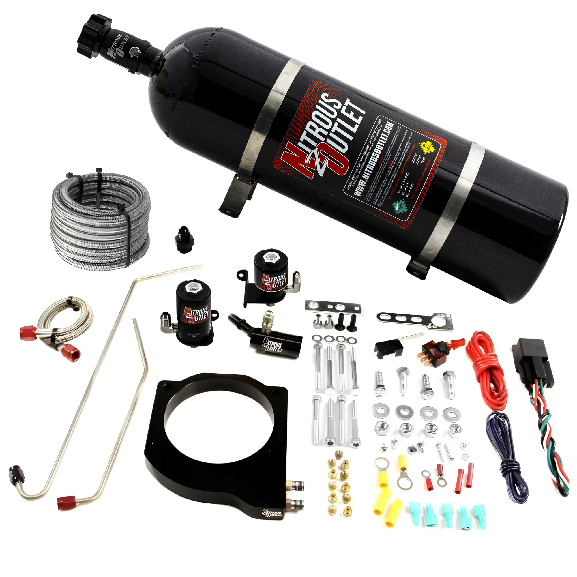 Nitrous Outlet GM MSD Atomic Airforce Intake 2016-2019 Camaro LT1  Hard-line Plate System - Gas/E85 (5-55psi)(50-200HP)(15...