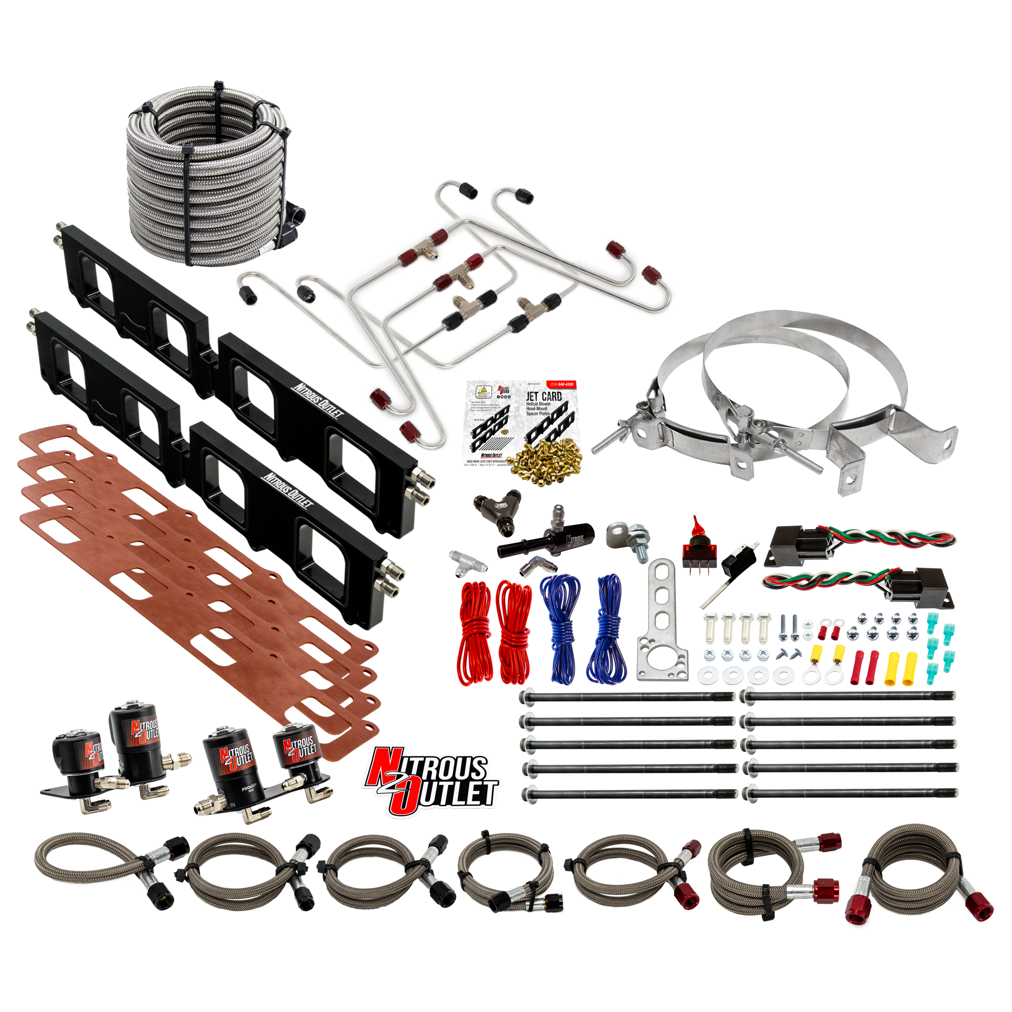 Nitrous Outlet Dodge 2015-2023 6.2L Hemi Hellcat Challenger/Charger/Red Eye/Demon/2018-2021 Track Hawk Blower Spacer Plate...