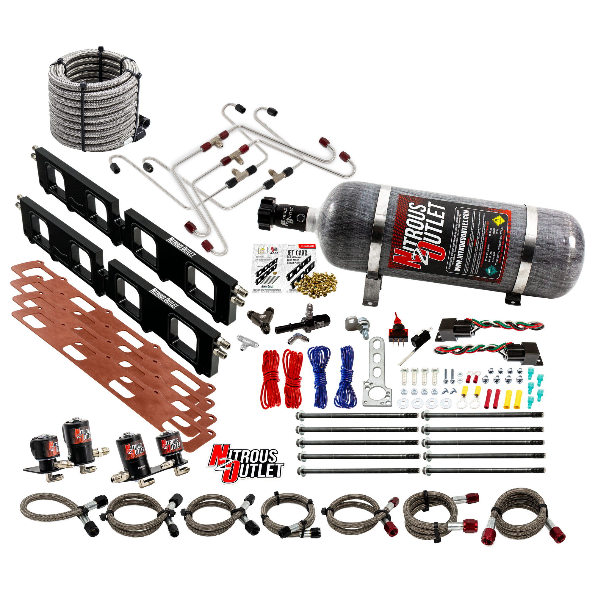 Nitrous Outlet Dodge 2015-2023 6.2L Hemi Hellcat Challenger/Charger/Red Eye/Demon/2018-2021 Track Hawk Blower Spacer Plate...