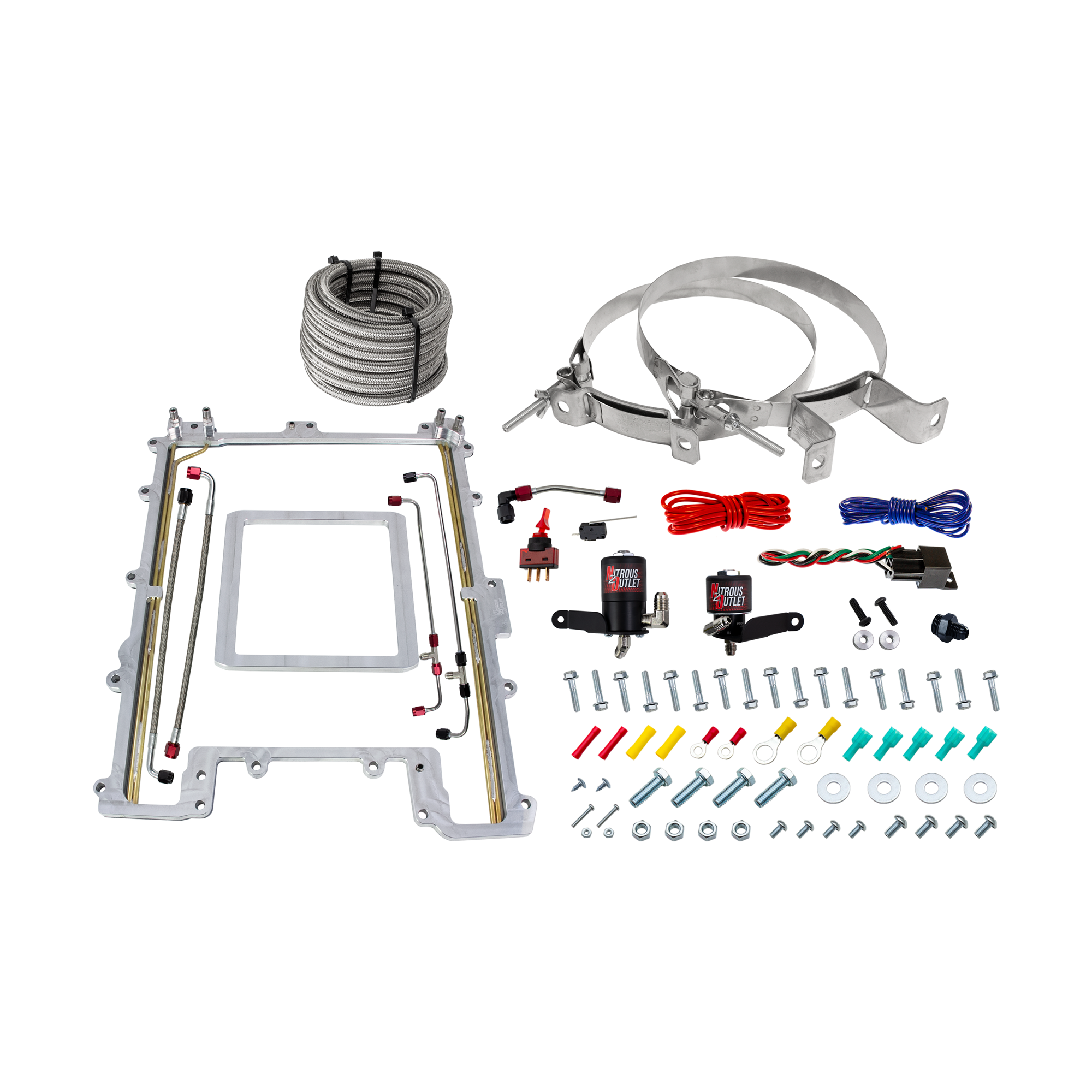 Nitrous Outlet GM 2012-2015 Camaro ZL1 LSA Blower Spacer Plate system - Gas/E85 (45-55psi)(100-300HP)(No Bottle)
