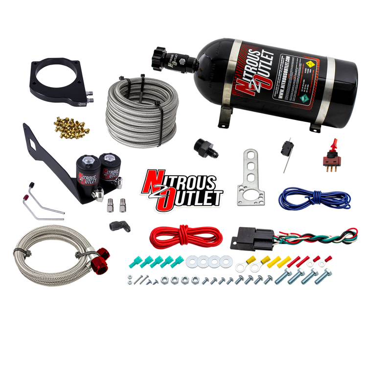 Nitrous Outlet GM 1999-2002 FAST 102mm Truck Intake Hard-line Plate System - Gas/E85 (5-55psi)(Stock Fuel Rails)(50-200HP)...