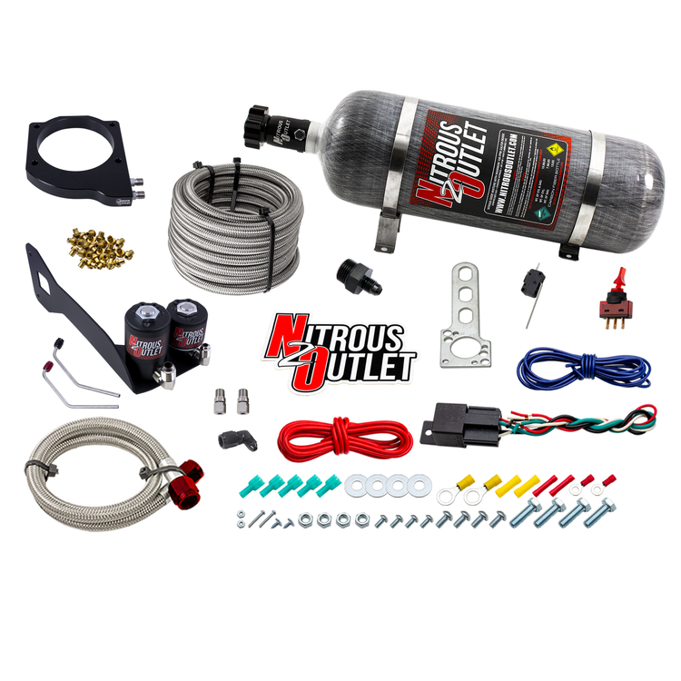 Nitrous Outlet GM 1999-2002 FAST 102mm Truck Intake Hard-line Plate System - Gas/E85 (5-55psi)(Stock Fuel Rails)(50-200HP)...