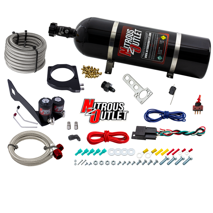 Nitrous Outlet GM 1999-2002 FAST 102mm Truck Intake Hard-line Plate System - Gas/E85 (5-55psi)(Stock Fuel Rails)(50-200HP)...