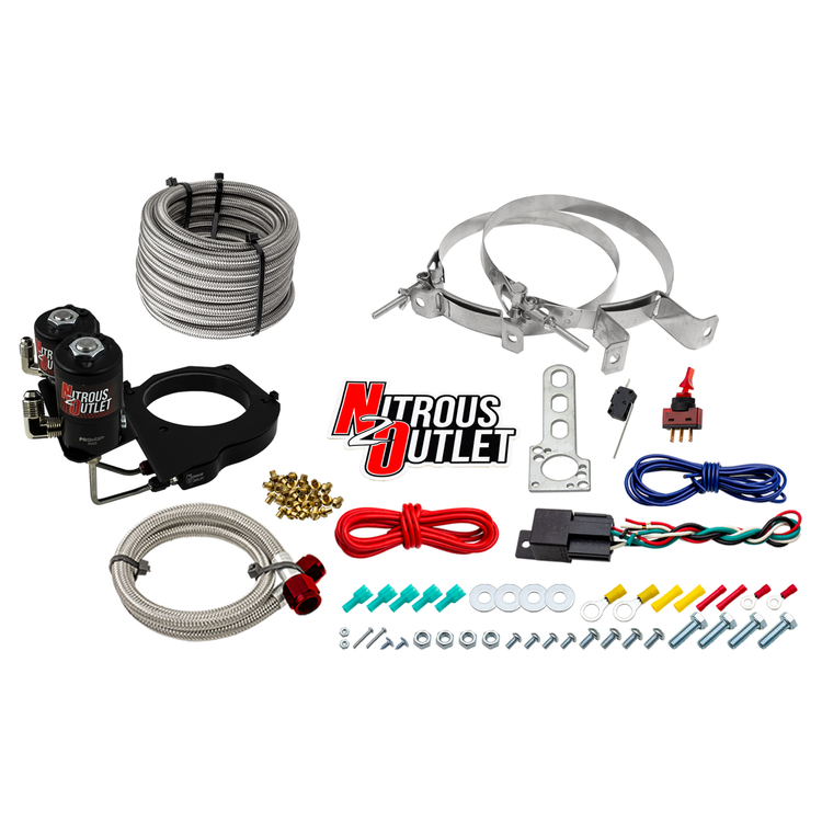 Nitrous Outlet GM 2003-2013 FAST 102mm Truck Intake Hard-line Plate System - Gas/E85 (5-55psi)(Stock Fuel Rails)(50-200HP)...