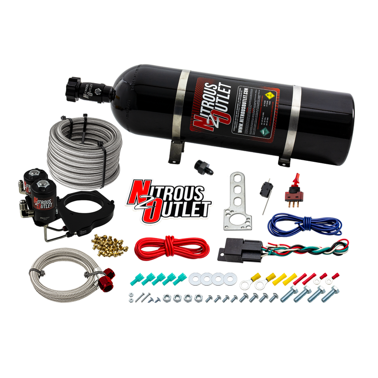 Nitrous Outlet GM 2003-2013 FAST 102mm Truck Intake Hard-line Plate System - Gas/E85 (5-55psi)(Stock Fuel Rails)(50-200HP)...