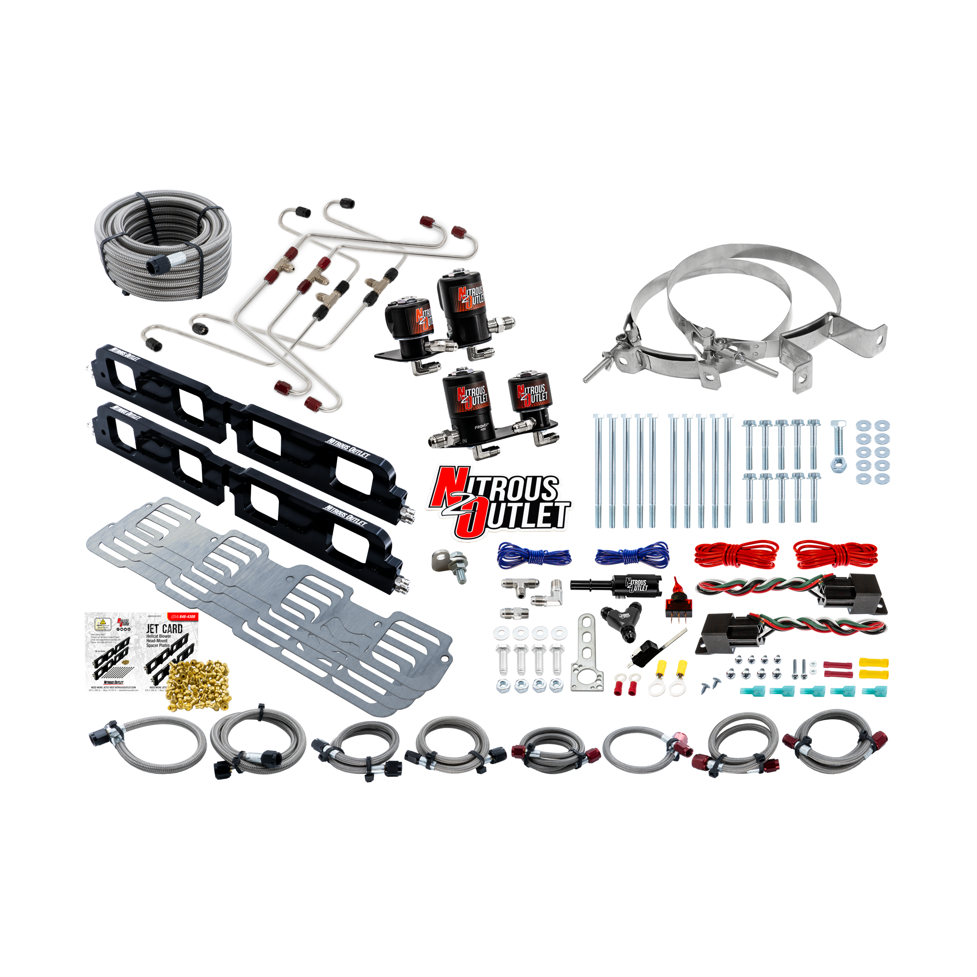 Nitrous Outlet 5.7, 6.1, & 6.4 2008-2023 Eagle & Apache Head Spacer Plate System �� Gas/E85 (45-55psi)(130-400HP)(No Bottle)