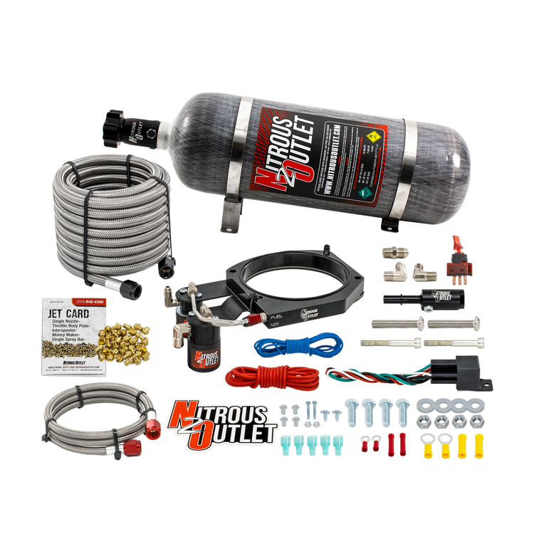 Nitrous Outlet Dodge Hemi, Whipple 3.8L Supercharger, 130mm Throttle Body Plate System - Gas/E85 (5-55psi)(50-200HP)(12lb ...