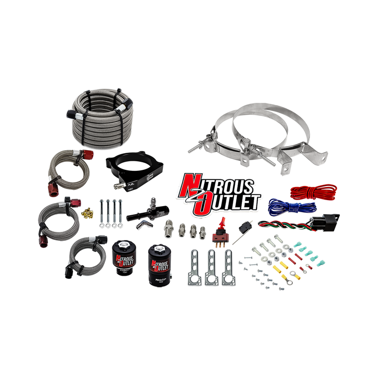 Nitrous Outlet 2020�2026 Ford 7.3L OEM Godzilla Universal Throttle Body Plate Nitrous System (50�200 HP / 400+ HP Capable)(No bottle)