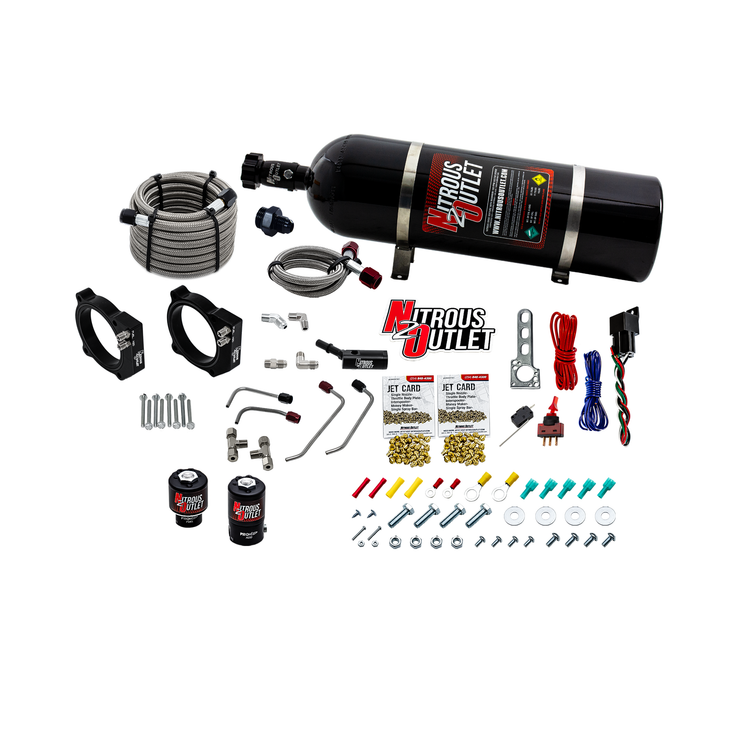 Nitrous Outlet Ford 2024-2026 Mustang GT Dual Throttle Body Plate System (15lb Bottle)