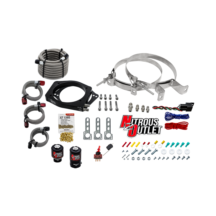 Nitrous Outlet GM 112mm Throttle Body Nitrous Adapter Plate System - Gas/E85 (5-55psi)(50-200HP)(No Bottle)