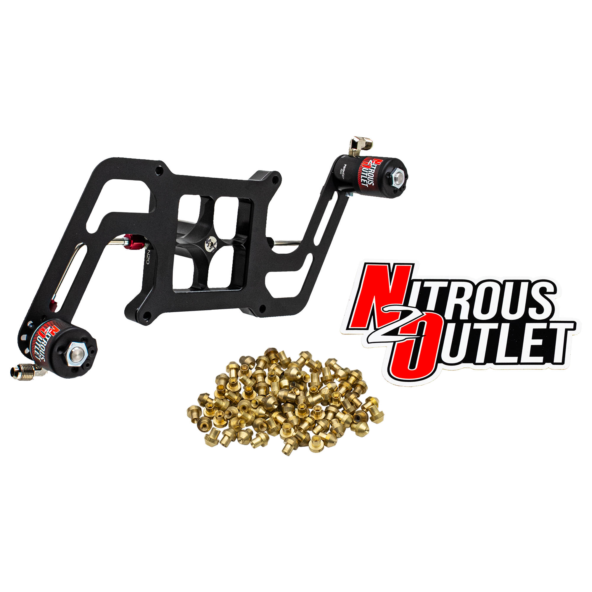 Nitrous Outlet 4150 Stinger 3 Solenoid Forward Conversion Kit - Hard-line/.122 Nitrous Solenoid/.177 Fuel Solenoid/Boomera...