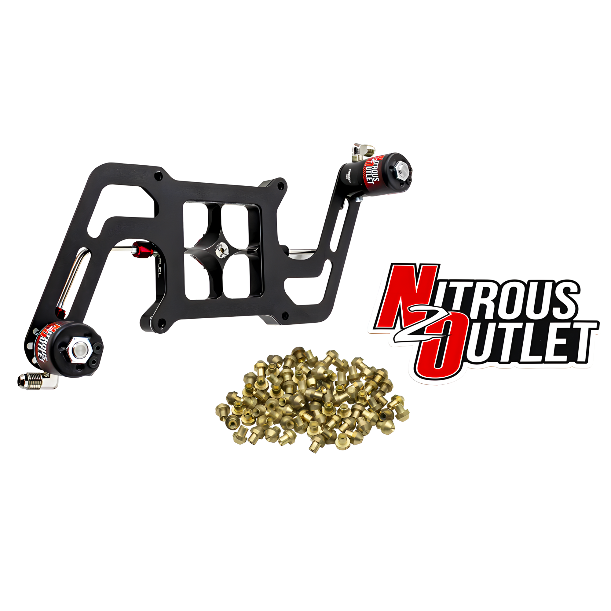 Nitrous Outlet 4150 Stinger 2 Solenoid Forward Conversion Kit - Hard-line/.122 Nitrous Solenoid/.177 Fuel Solenoid/Boomera...