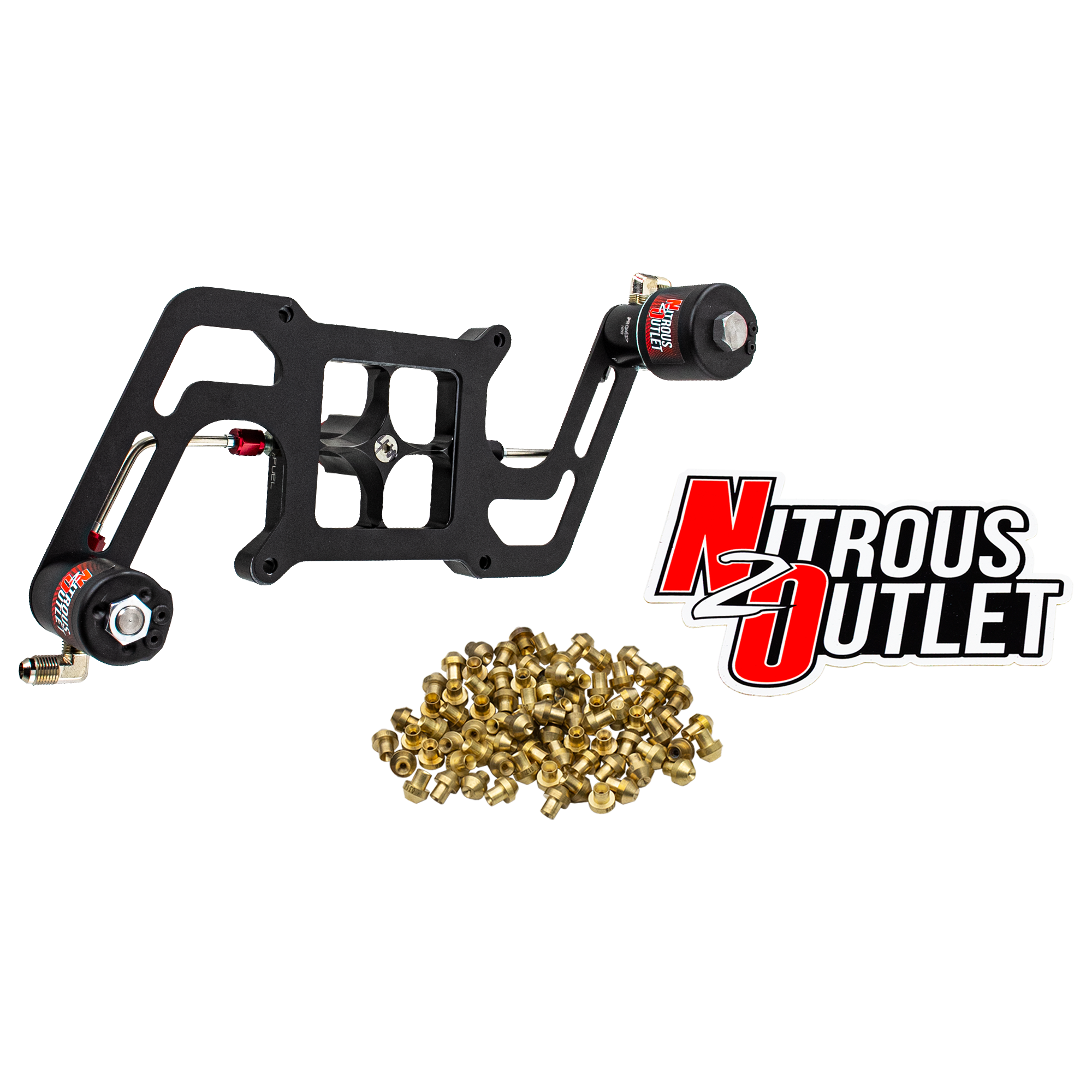 Nitrous Outlet 4150 Stinger 3 Race Solenoid Forward Conversion Kit - Hard-line/.178 Trashcan Nitrous Solenoid/.310 Fuel So...
