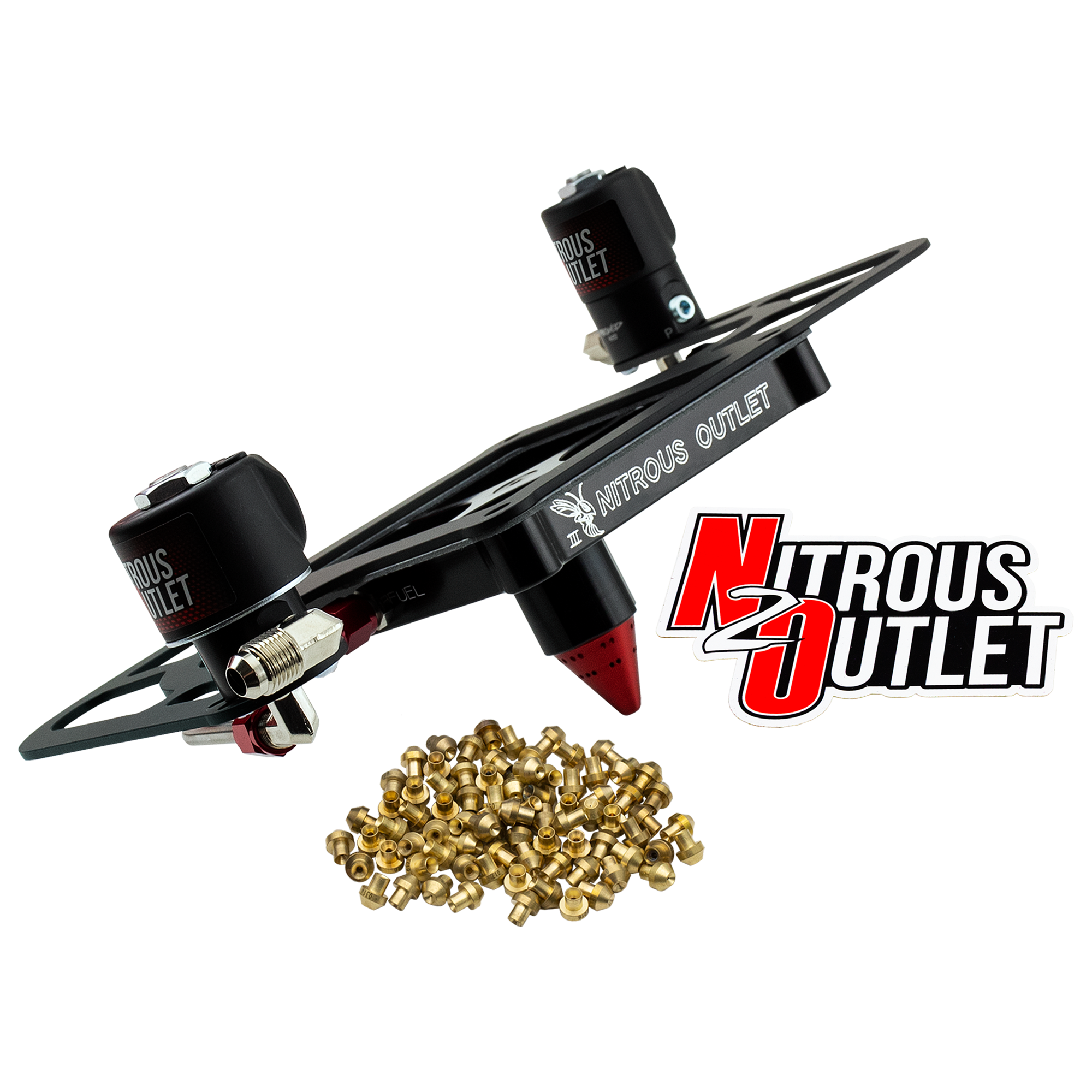 Nitrous Outlet 4500 Stinger 3 Solenoid Forward Conversion Kit - Hard-line/.122 Nitrous Solenoid/.177 Fuel Solenoid/Boomera...