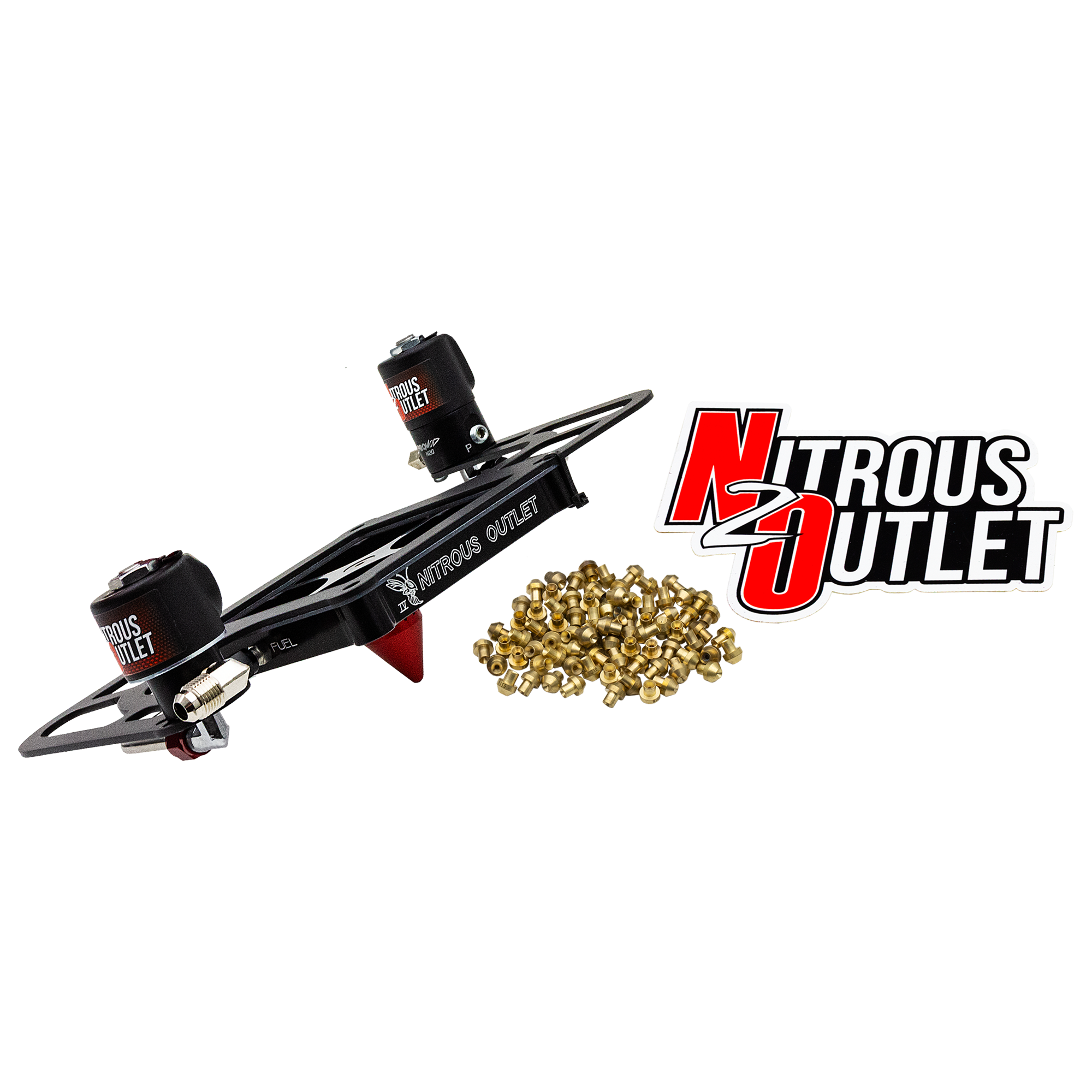 Nitrous Outlet 4500 Stinger 4 Solenoid Forward Conversion Kit - Hard-line/.122 Nitrous Solenoid/.177 Fuel Solenoid/Boomera...