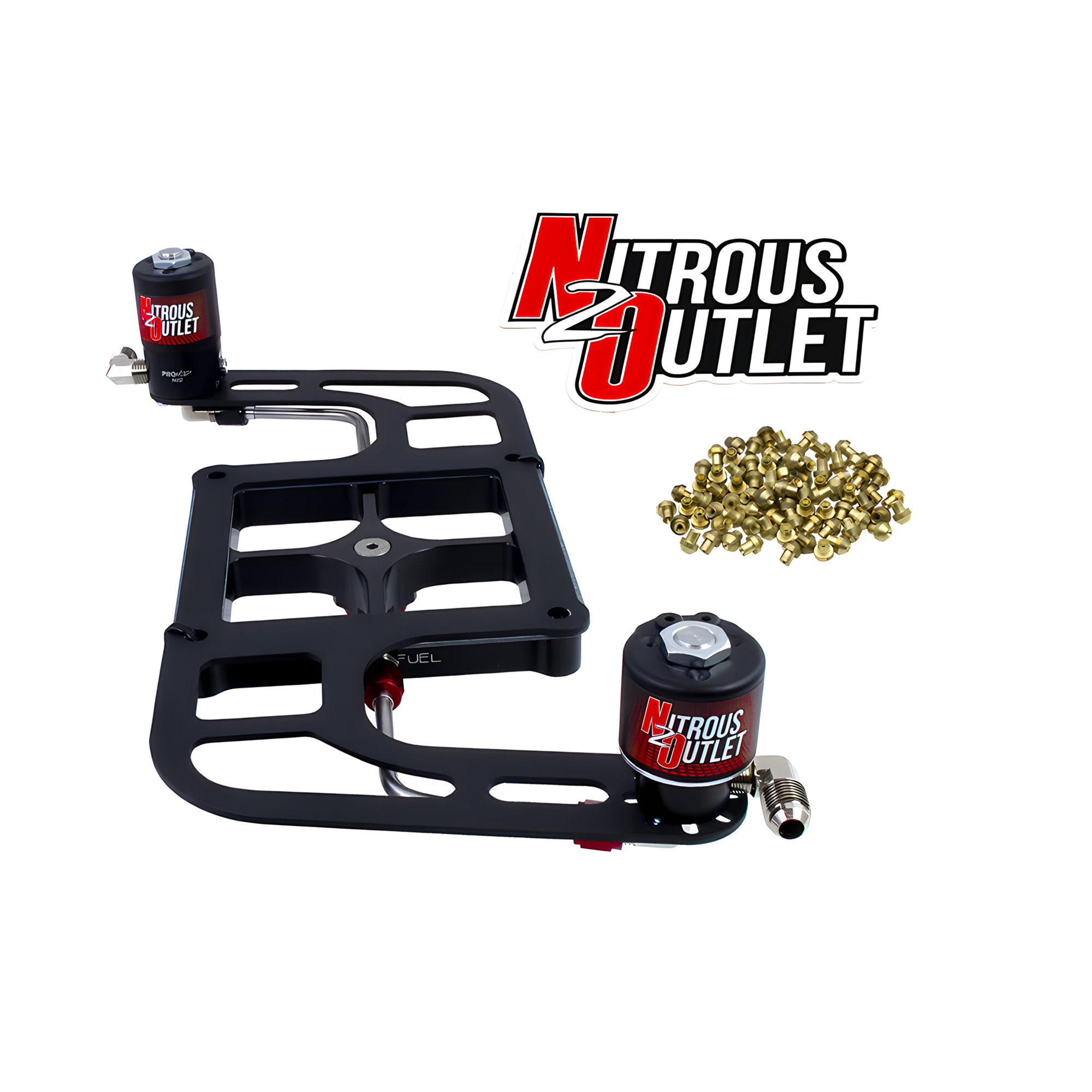 Nitrous Outlet 4500 Stinger 2 Solenoid Forward Conversion Kit - Hard-line/.122 Nitrous Solenoid/.177 Fuel Solenoid/Boomera...