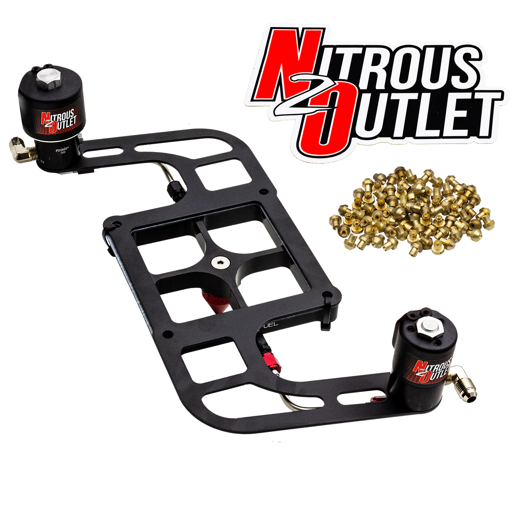 Nitrous Outlet 4500 Stinger 4 Race Solenoid Forward Conversion Kit - Hard-line/.178 Trashcan Nitrous Solenoid/.310 Fuel So...