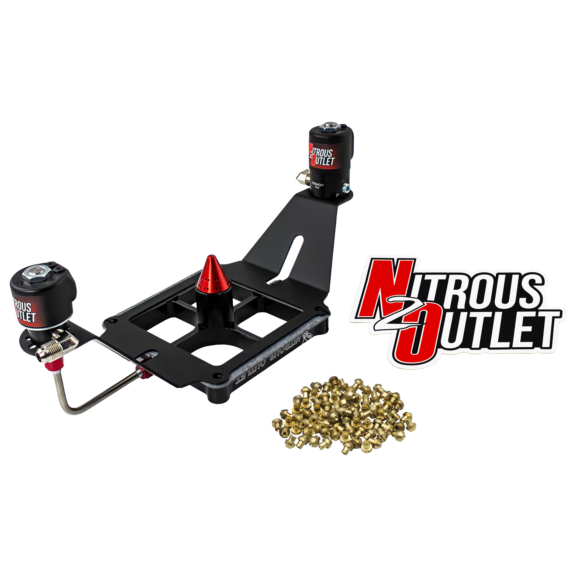 Nitrous Outlet 4500 Stinger 3 Solenoid Forward Conversion Kit - Hard-line/.122 Nitrous Solenoid/.177 Fuel Solenoid/Deep Br...