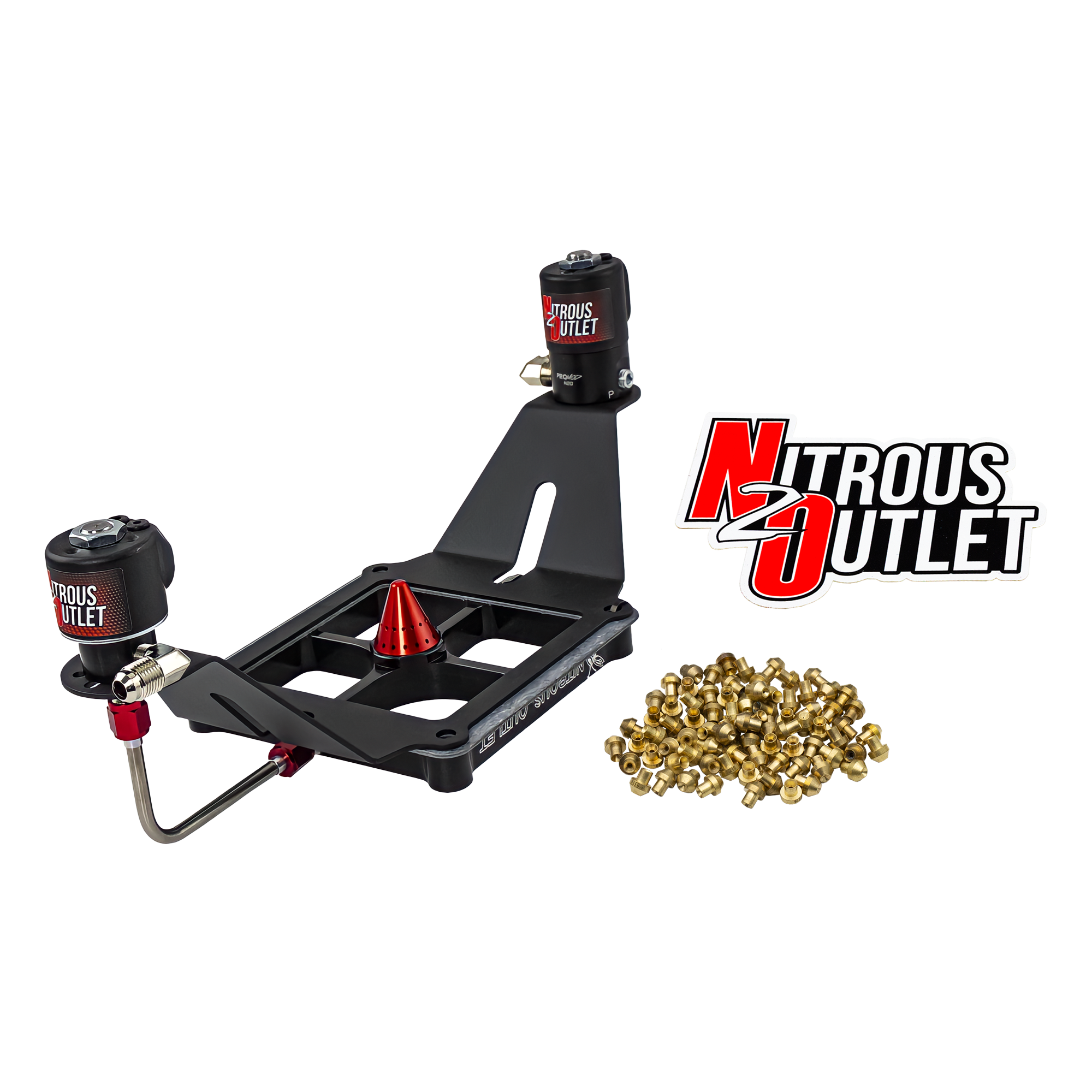 Nitrous Outlet 4500 Stinger 2 Solenoid Forward Conversion Kit - Hard-line/.122 Nitrous Solenoid/.177 Fuel Solenoid/Deep Br...