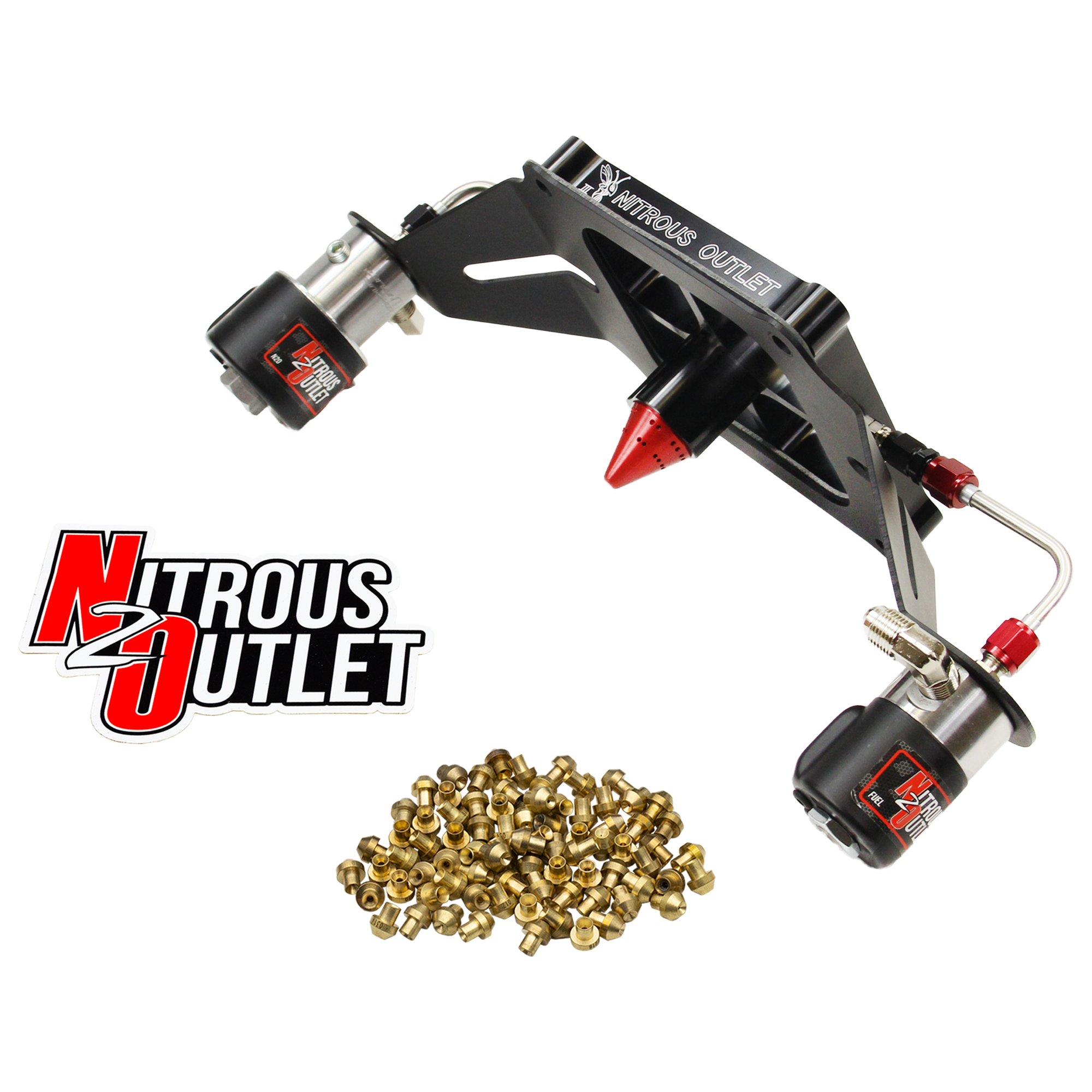Nitrous Outlet 4500 Stinger 3 Race Solenoid Forward Conversion Kit - Hard-line/.178 Trashcan Nitrous Solenoid/.310 Fuel So...