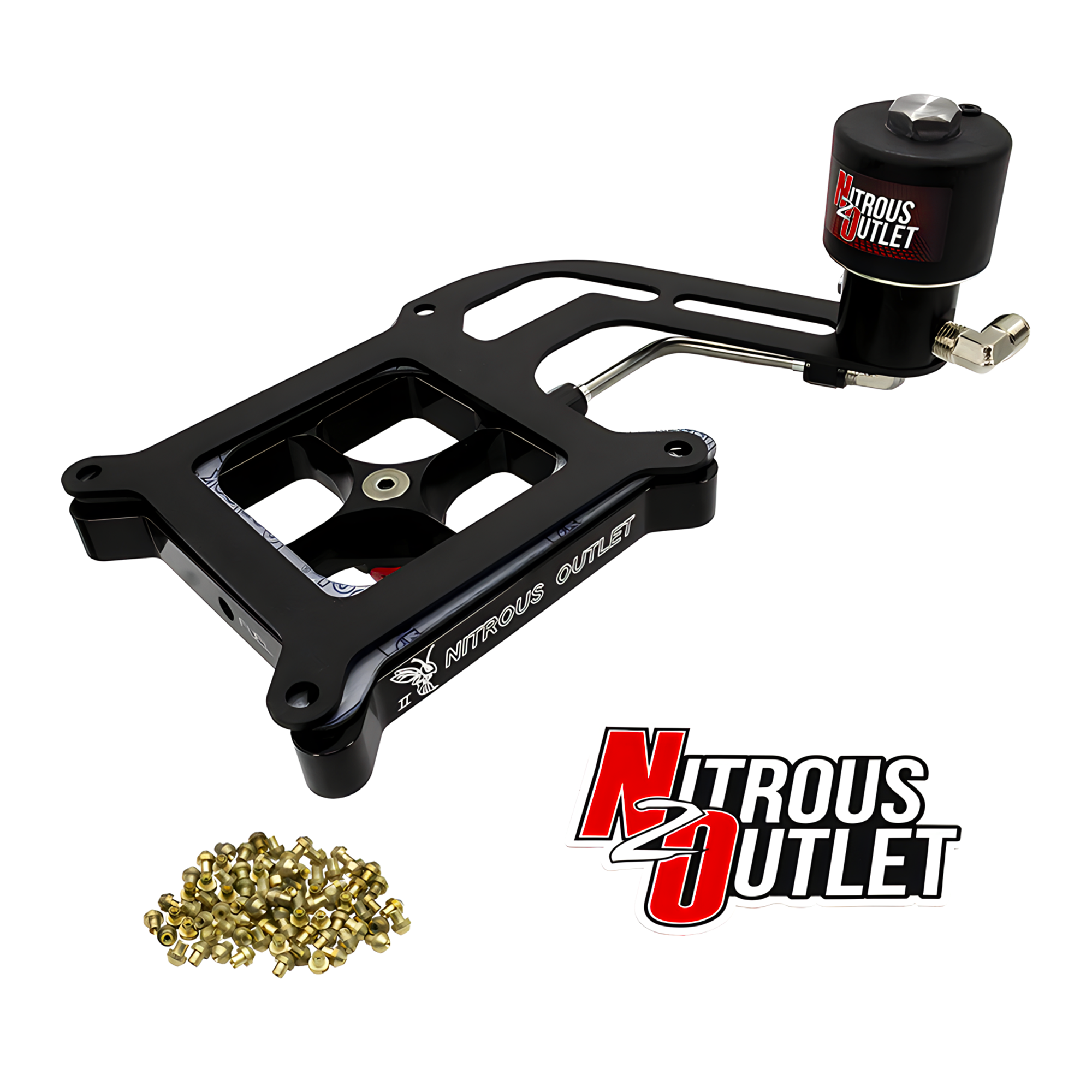 Nitrous Outlet 4150 Stinger 2 Dry Race Solenoid Forward Conversion Kit - Hard-line/.178 Trashcan Nitrous Solenoid/Boomeran...