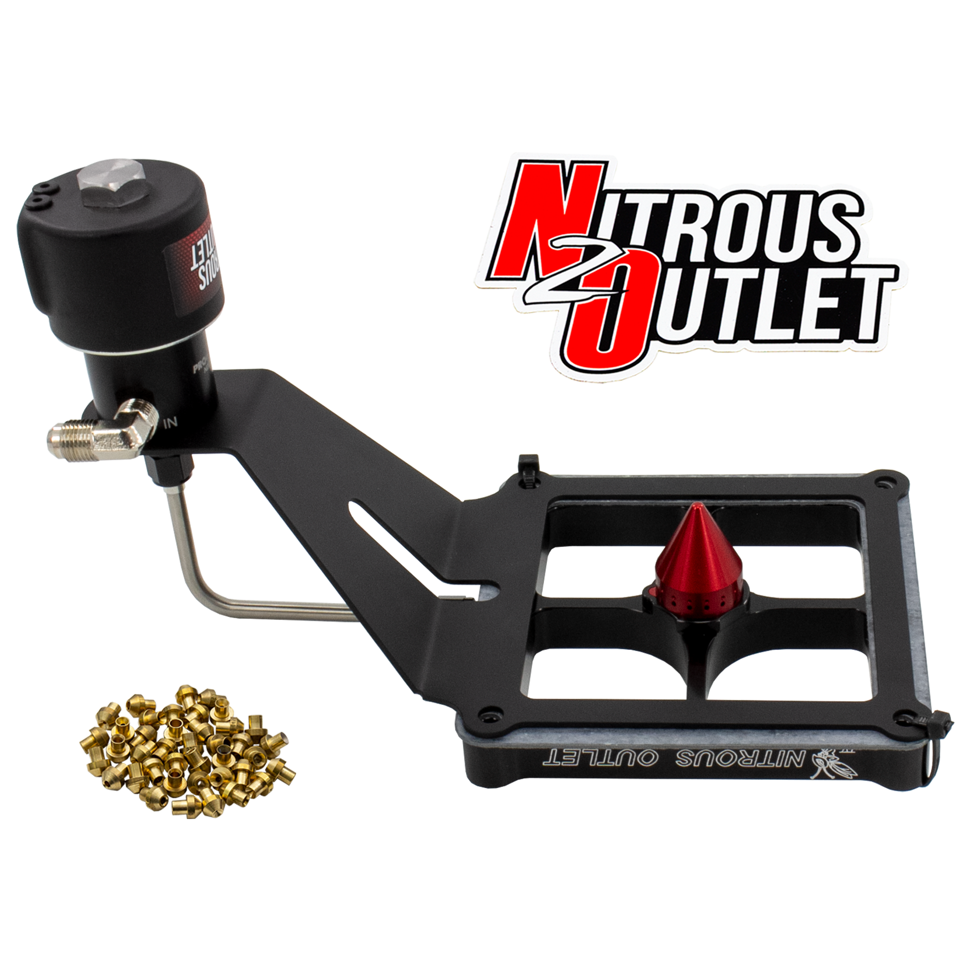 Nitrous Outlet 4500 Stinger 4 Dry Race Solenoid Forward Conversion Kit - Hard-line/.178 Trashcan Solenoid Nitrous Solenoid...
